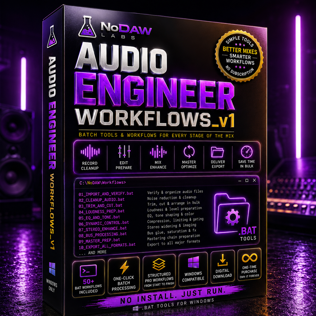 NoDAW Labs Audio Engineer Chained Workflows
