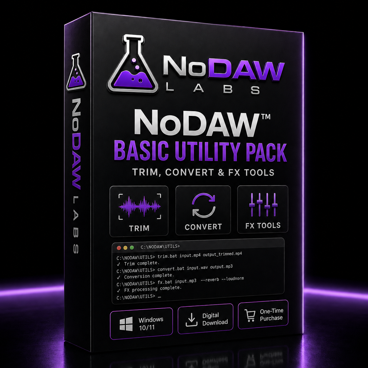 NoDAW™ Basic Utility Pack — Trim, Convert & FX Tools (Windows)