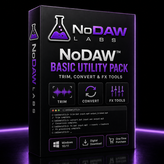 NoDAW™ Basic Utility Pack — TrimIT + ConvertIT + FxIT + TestIT